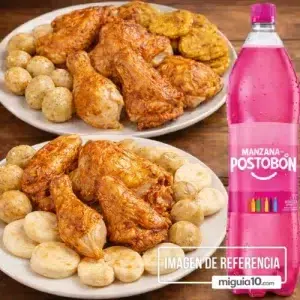 COMBO 6: 1 y 1/2 Pollo Dorado + Gaseosa 1.5L